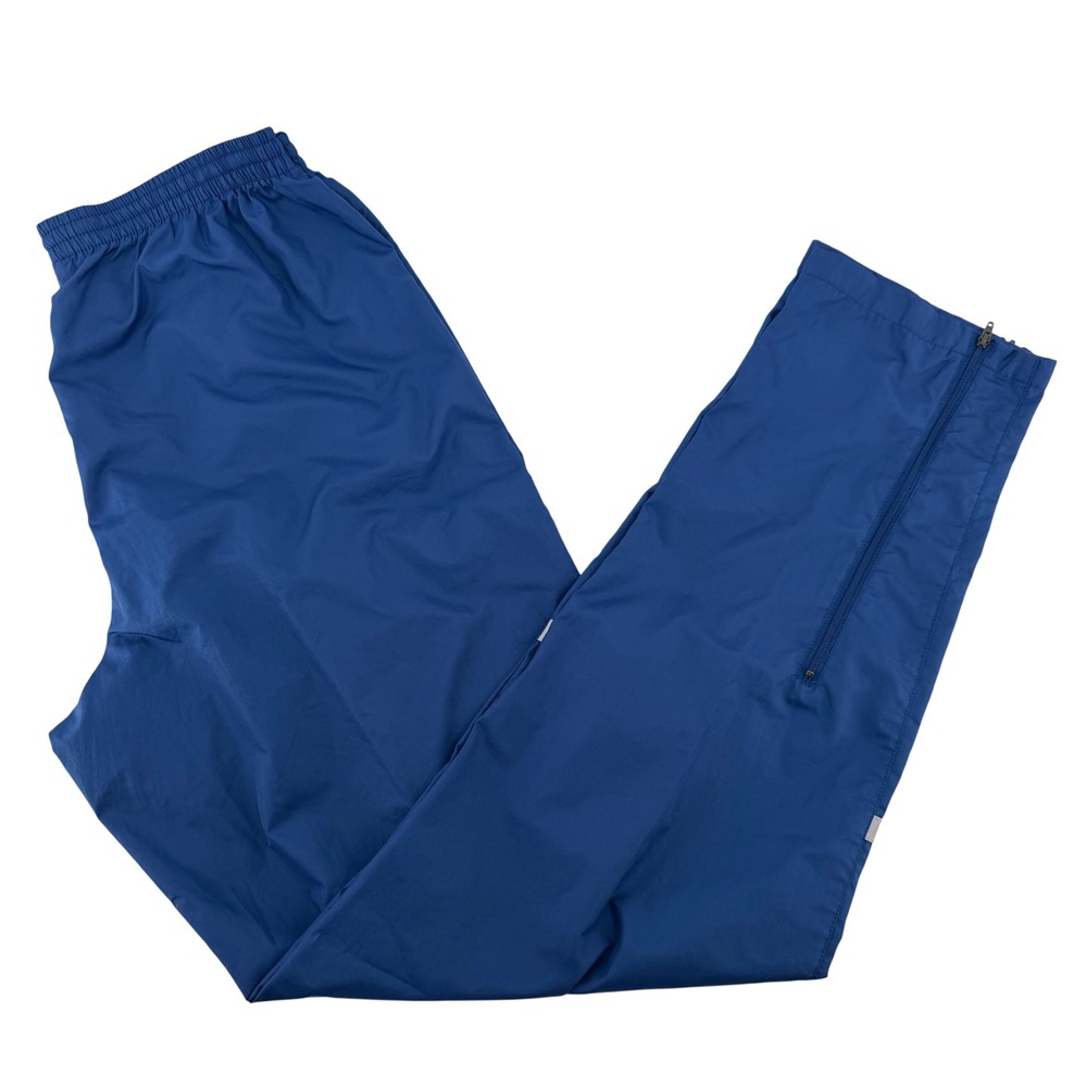 Vintage Nike Track Pants Mens Small Blue‎ Polyester Ankle Zip Reflective Stripe